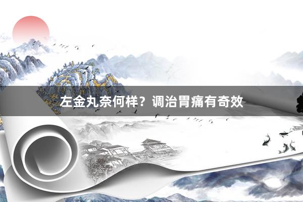 左金丸奈何样？调治胃痛有奇效